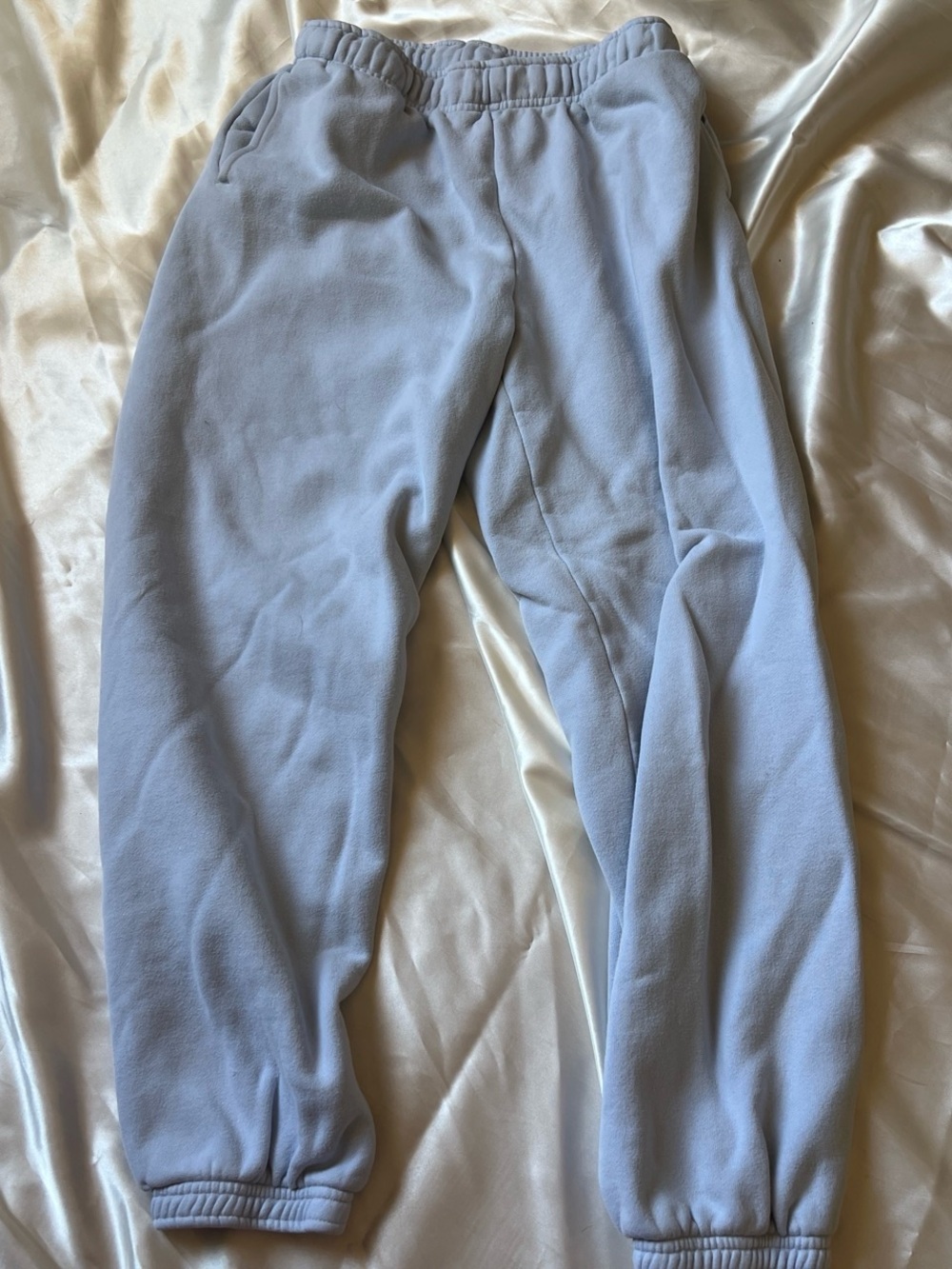 TNA Light Blue Cozy Fleece Jogger Pants